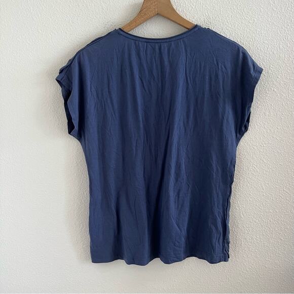 By Chico’s Pre-Wrinkled Blue Cotton Modal Shirt Size 2 - Large - Picture 5 of 7